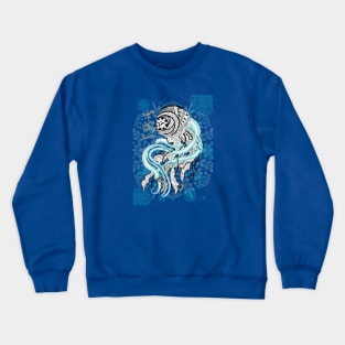 Tribal line Art Jellyfish / Baybayin word Likha (Creation) Crewneck Sweatshirt